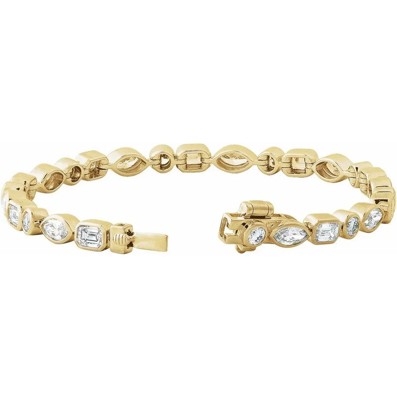 Prismes De La Côte D'Azur, Lab-Grown Diamond Tennis Bracelet