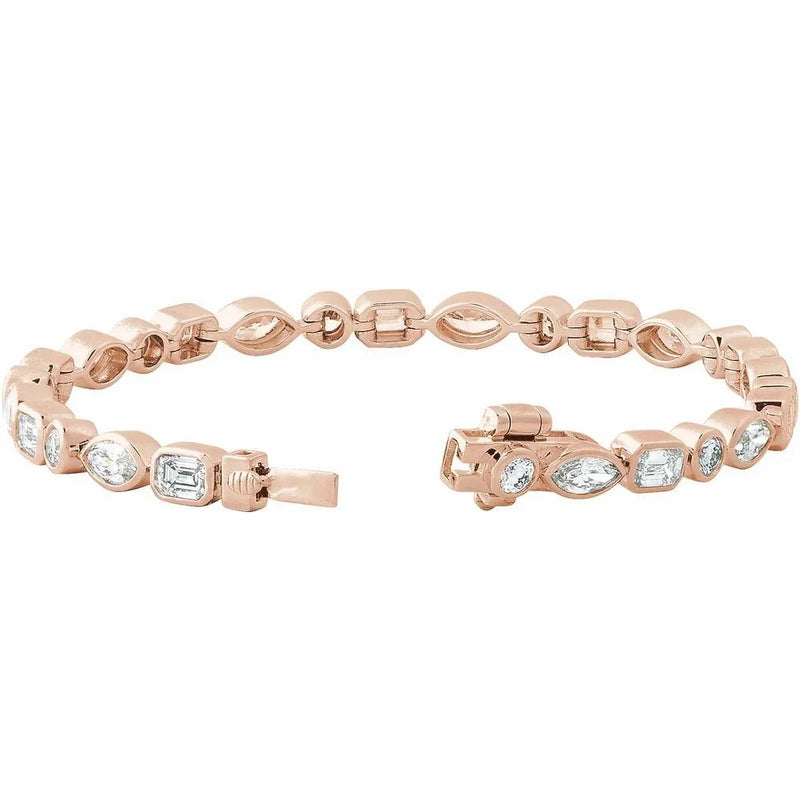 Prismes De La Côte D'Azur, Lab-Grown Diamond Tennis Bracelet