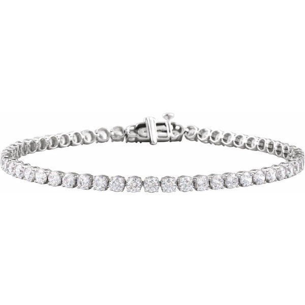 Princesse du Chateau №5 diamond tennis bracelet by Beucher Paris in white gold.