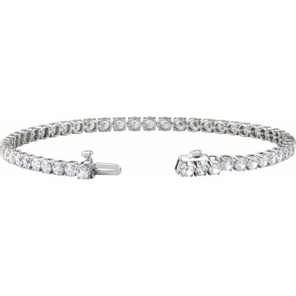 Princesse du Chateau №6 Diamond Tennis Bracelet by Beucher Paris in white gold.
