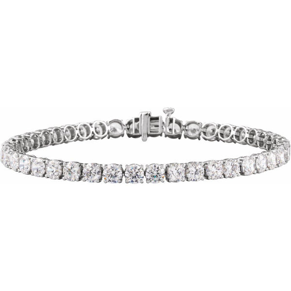 Princesse du Chateau №12 diamond tennis bracelet by Beucher Paris in white gold.