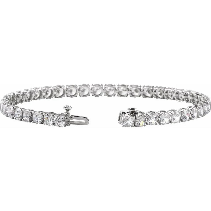 Lab Grown Diamond Tennis Bracelet 14K Gold Geometric