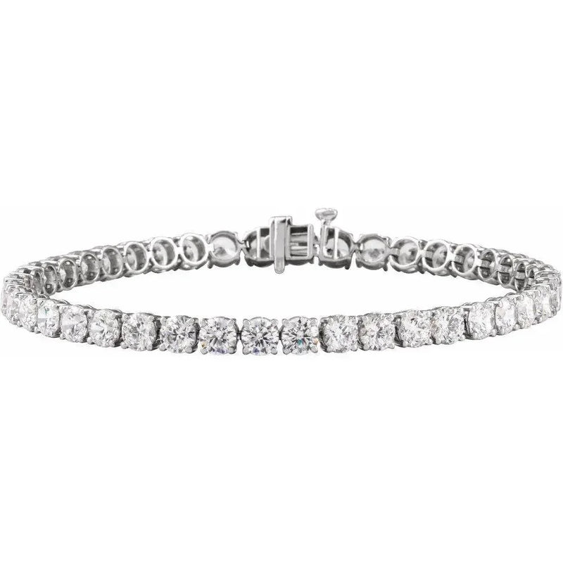 Lab Grown Diamond Tennis Bracelet 14K Gold Geometric