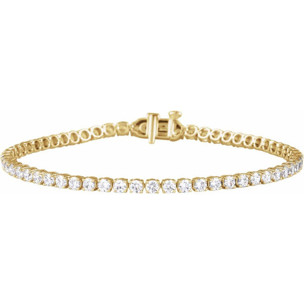 Beucher Paris Princesse du Chateau №4 diamond tennis bracelet in yellow gold.