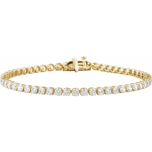 Beucher Paris Princesse du Chateau №5 diamond tennis bracelet in yellow gold.