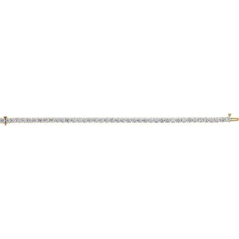 Lab Grown Diamond Tennis Bracelet 14K Gold Geometric