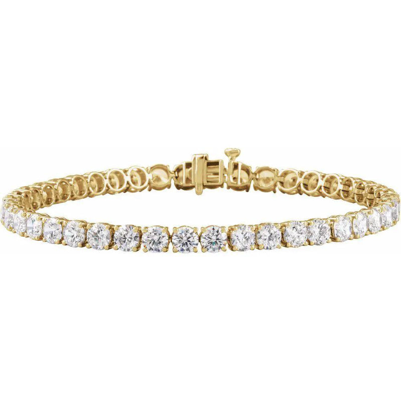 Lab Grown Diamond Tennis Bracelet 14K Gold Geometric