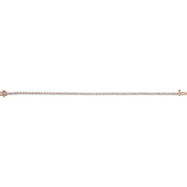 Beucher Paris Princesse du Chateau №4 diamond tennis bracelet in rose gold.