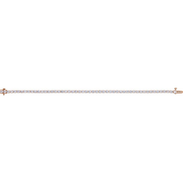 Beucher Paris Princesse du Chateau No. 6 diamond tennis bracelet in rose gold.