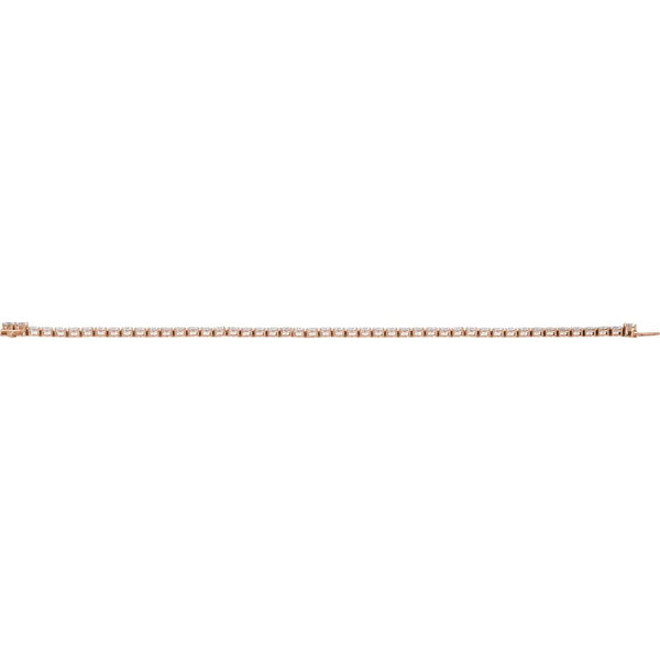 Beucher Paris Princesse du Chateau №7 diamond tennis bracelet in rose gold.