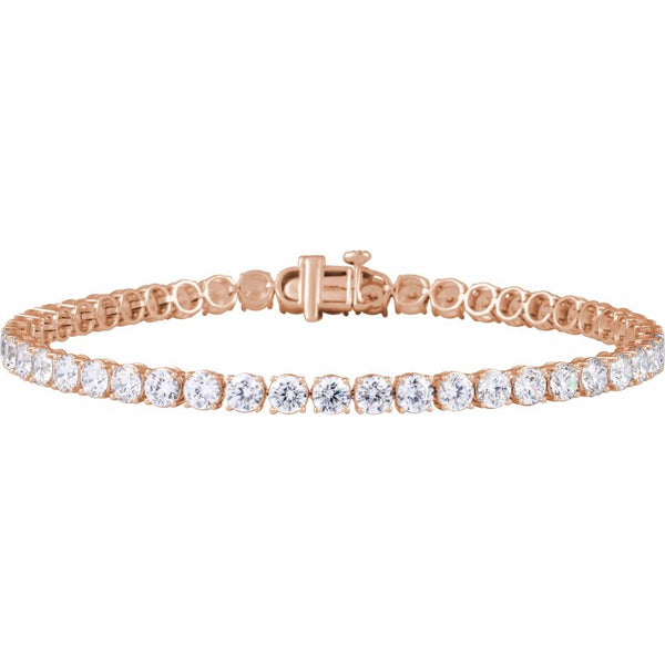 Beucher Paris Princesse du Chateau №7 diamond tennis bracelet in rose gold.