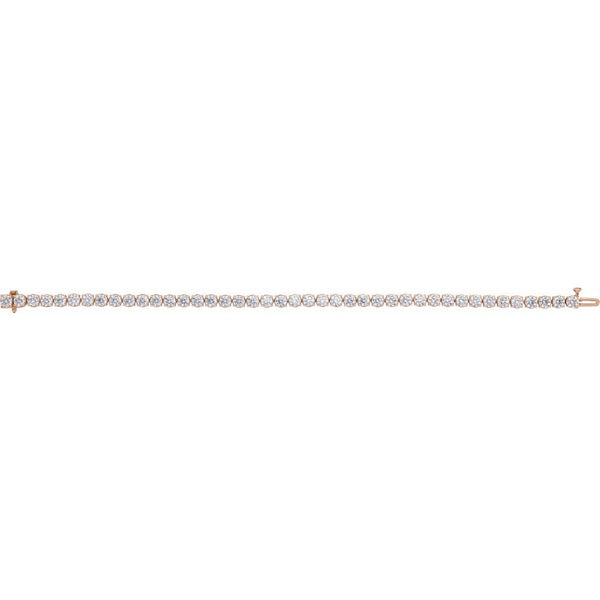 Beucher Paris Princesse du Chateau №9 diamond tennis bracelet in rose gold.