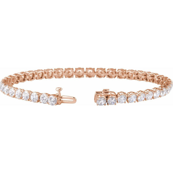 Beucher Paris Princesse du Chateau №9 diamond tennis bracelet in rose gold.