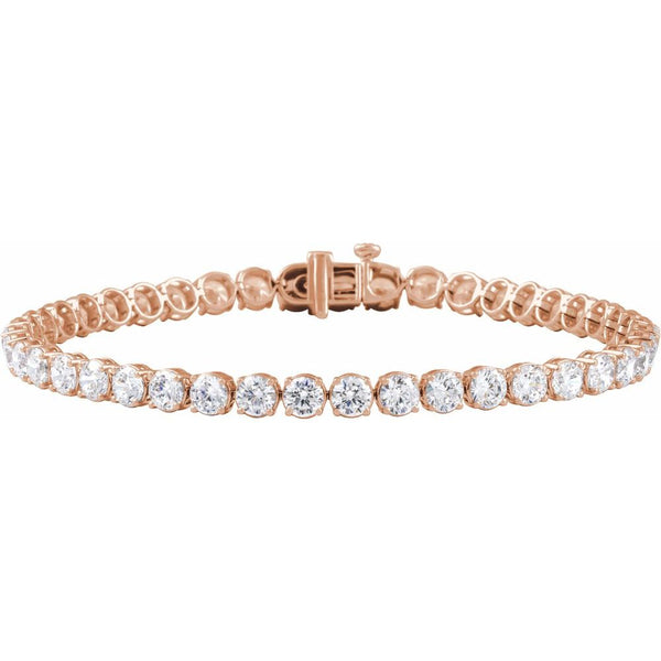 Beucher Paris Princesse du Chateau №9 diamond tennis bracelet in rose gold.