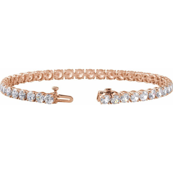 Beucher Paris Princesse du Chateau №10 diamond tennis bracelet in rose gold.