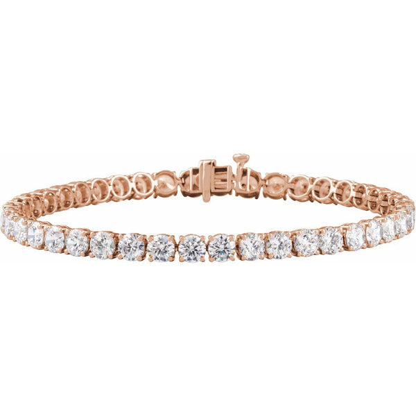 Beucher Paris Princesse du Chateau №12 diamond tennis bracelet in rose gold.