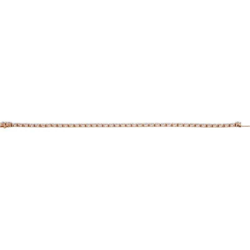 Lab Grown Diamond Tennis Bracelet 14K Gold Geometric