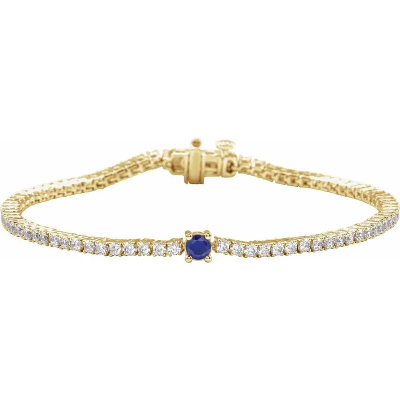 La Marquise de Montesquieu №3, Sapphire & Diamond Tennis Bracelet