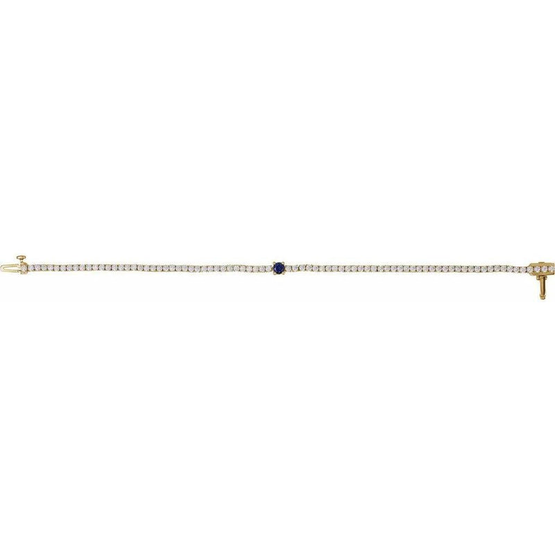 La Marquise de Montesquieu №3, Sapphire & Diamond Tennis Bracelet