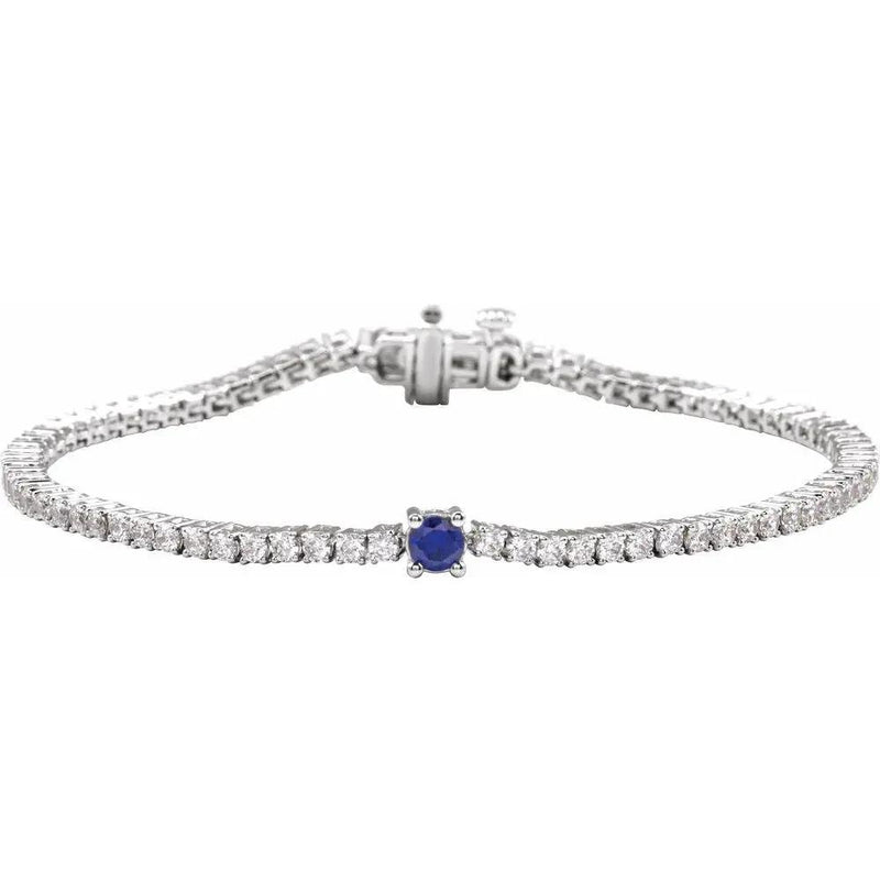 La Marquise de Montesquieu №3, Sapphire & Diamond Tennis Bracelet