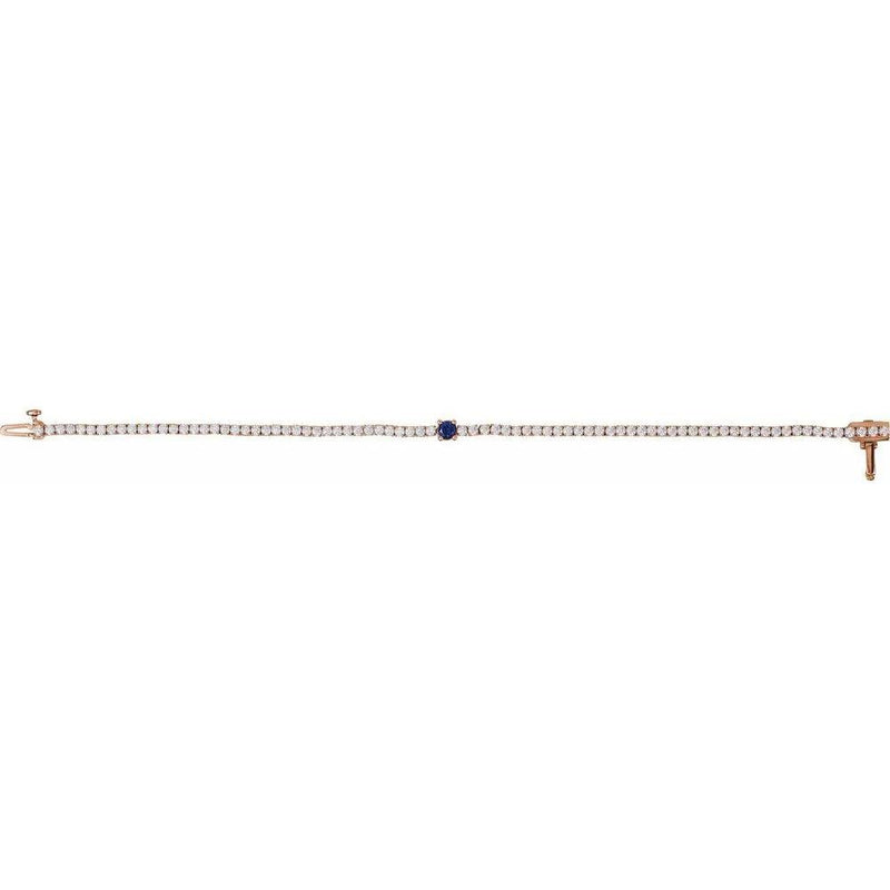 La Marquise de Montesquieu №3, Sapphire & Diamond Tennis Bracelet