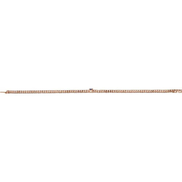 Beucher Paris La Marquise de Montesquieu №3 sapphire and diamond tennis bracelet in rose gold.