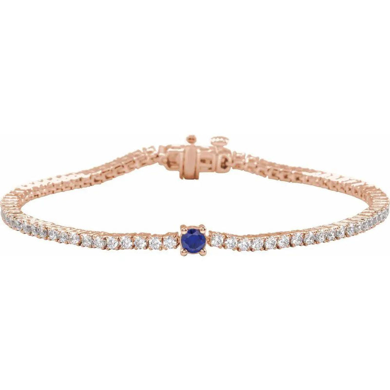 La Marquise de Montesquieu №3, Sapphire & Diamond Tennis Bracelet