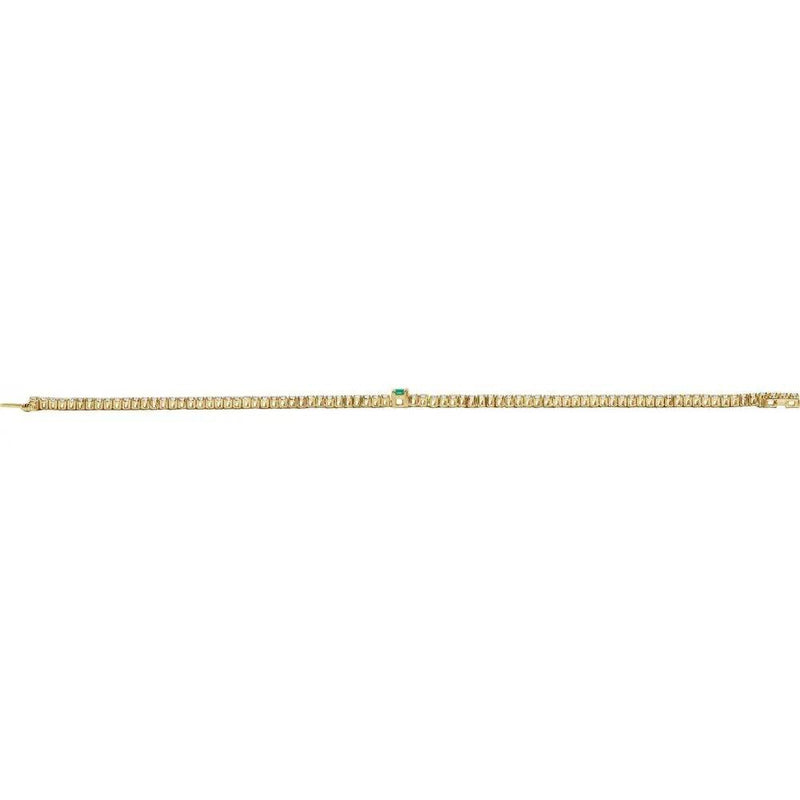 La Marquise de Montesquieu №2, Emerald & Diamond Tennis Bracelet