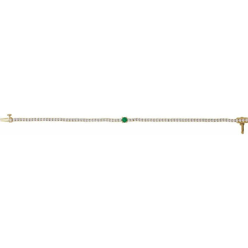 La Marquise de Montesquieu №2, Emerald & Diamond Tennis Bracelet