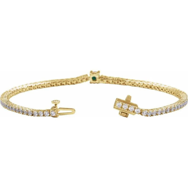 La Marquise de Montesquieu №2, Emerald & Diamond Tennis Bracelet