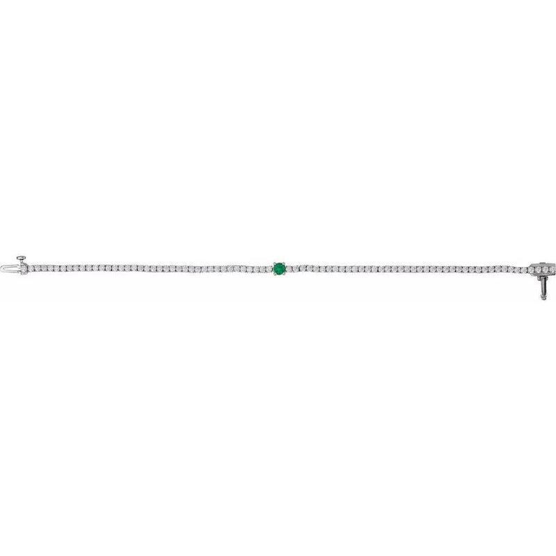 La Marquise de Montesquieu №2, Emerald & Diamond Tennis Bracelet