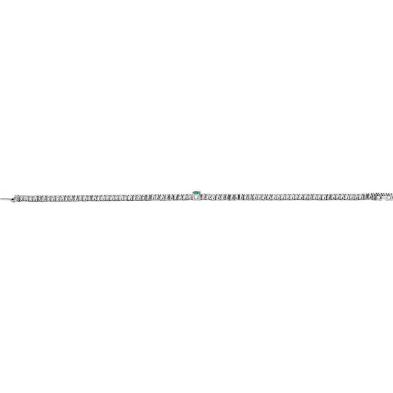 La Marquise de Montesquieu №2, Emerald & Diamond Tennis Bracelet