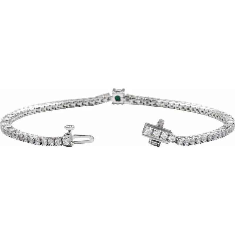 La Marquise de Montesquieu №2, Emerald & Diamond Tennis Bracelet