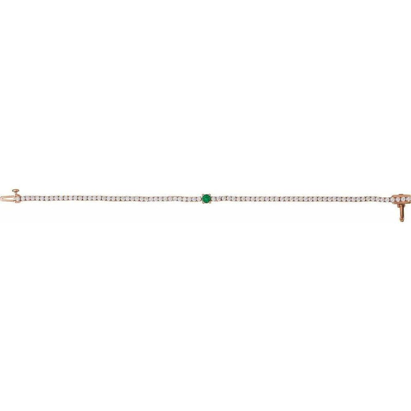 La Marquise de Montesquieu №2, Emerald & Diamond Tennis Bracelet