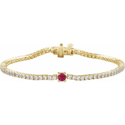 La Marquise de Montesquieu №1, Ruby & Diamond Tennis Bracelet