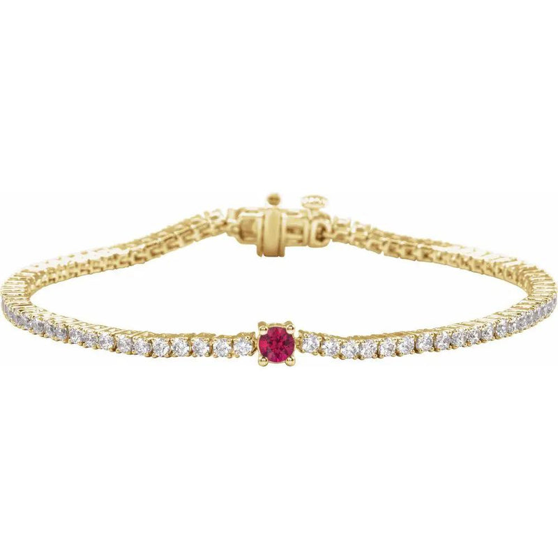 La Marquise de Montesquieu №1, Ruby & Diamond Tennis Bracelet