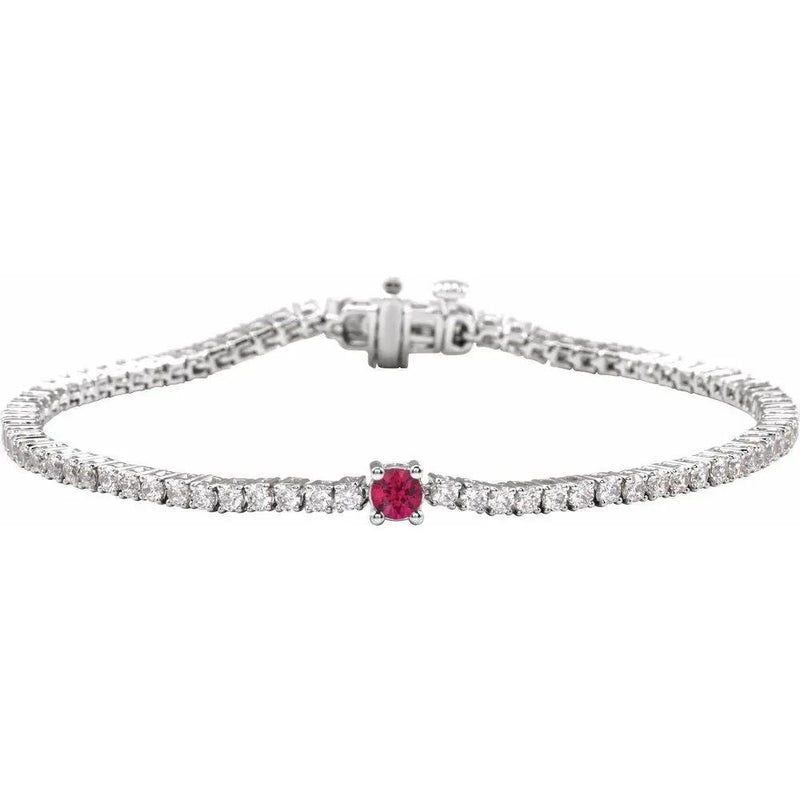 La Marquise de Montesquieu №1, Ruby & Diamond Tennis Bracelet