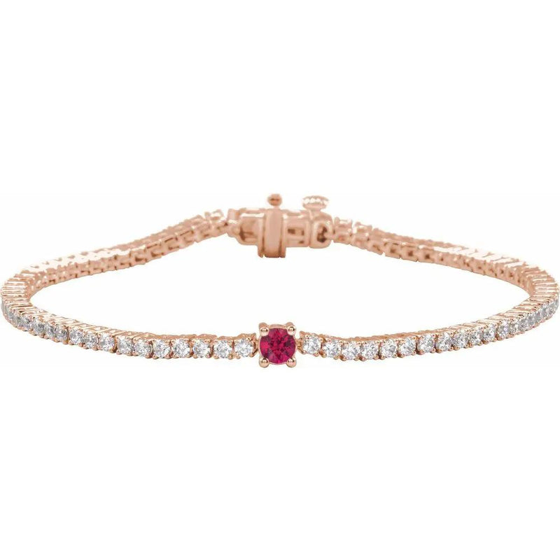 La Marquise de Montesquieu №1, Ruby & Diamond Tennis Bracelet