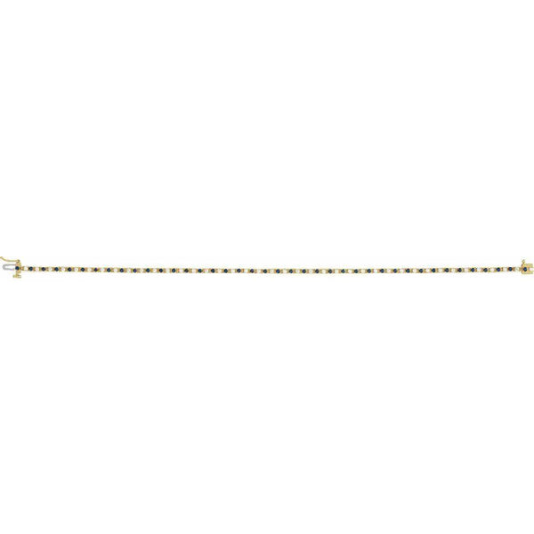 Lumière de Montmartre, Lab-Grown Blue Sapphire and Diamond Line Bracelet
