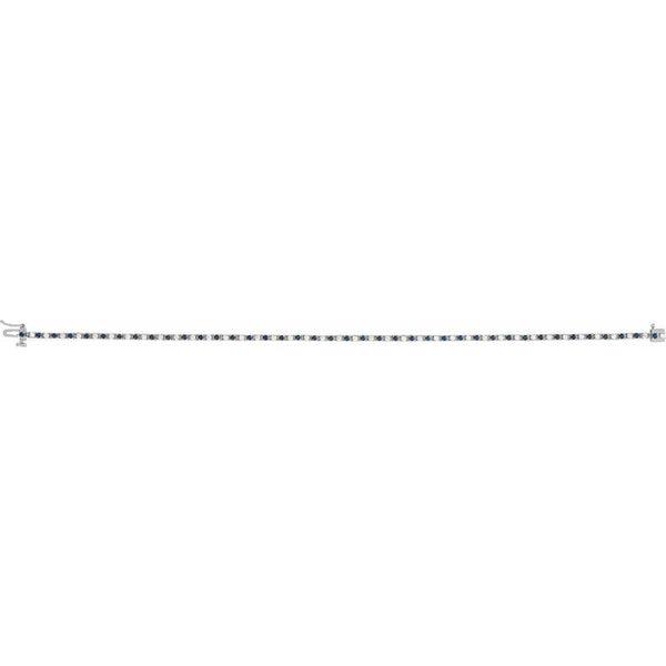 Lumière de Montmartre, Lab-Grown Blue Sapphire and Diamond Line Bracelet