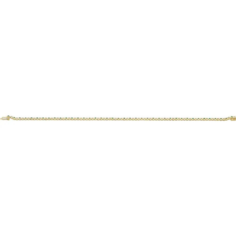 Rayon de Saint-Germain, Lab-Grown Emerald and Diamond Line Bracelet