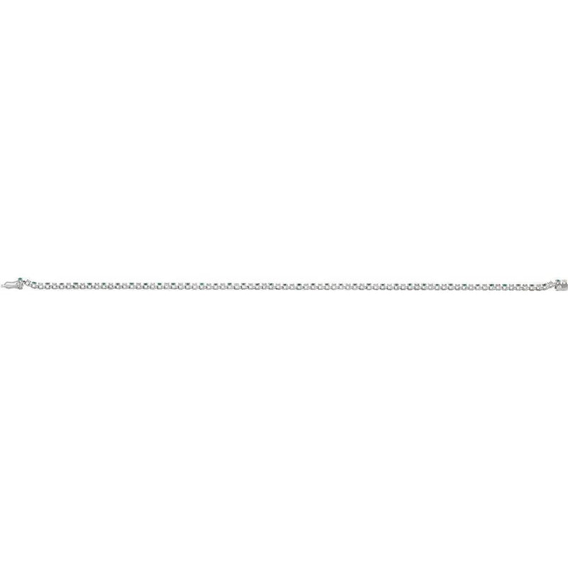 Rayon de Saint-Germain, Lab-Grown Emerald and Diamond Line Bracelet