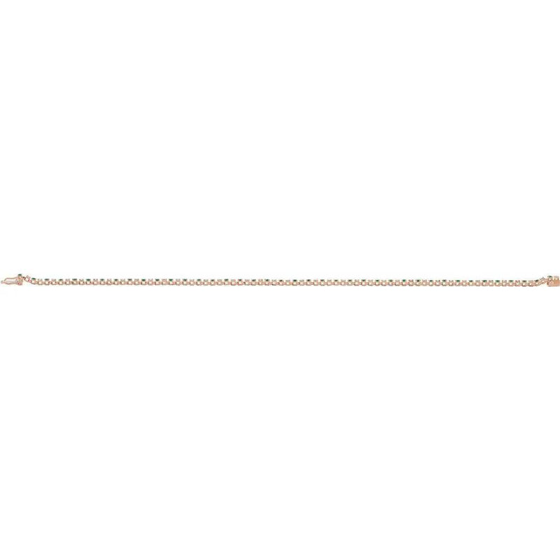 Rayon de Saint-Germain, Lab-Grown Emerald and Diamond Line Bracelet