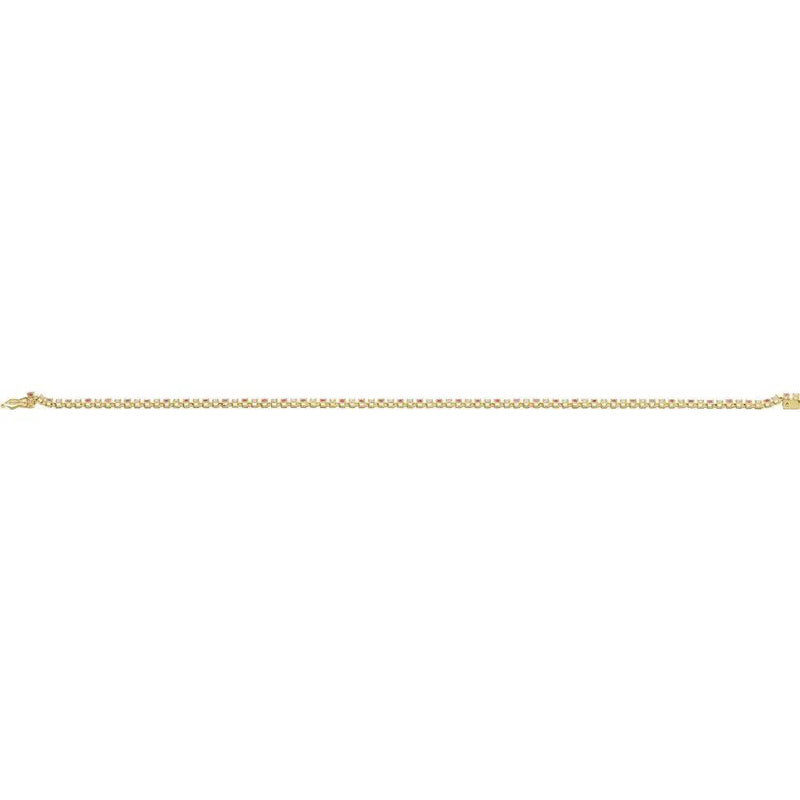 Les Rayons de Montmartre, 14K Rose Gold Lab-Grown Ruby Diamond Line Bracelet