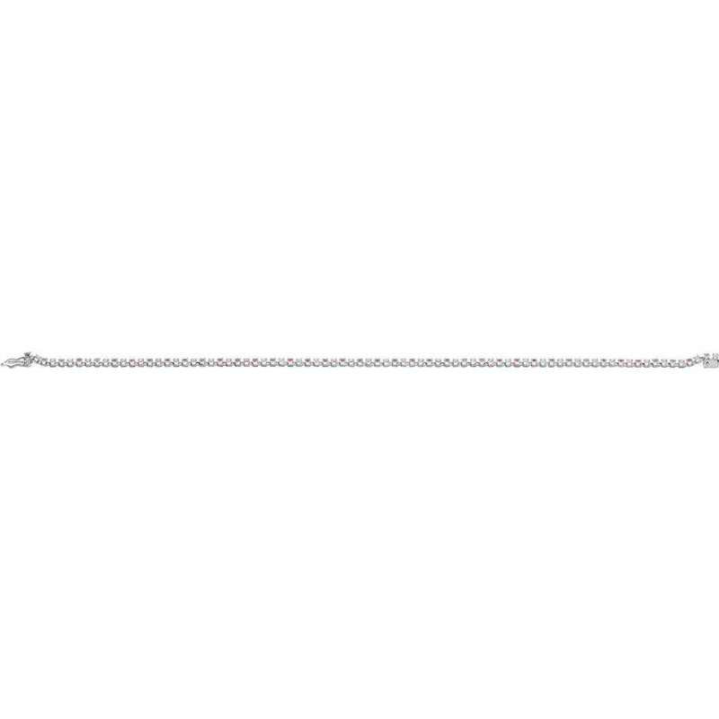 Les Rayons de Montmartre, 14K Rose Gold Lab-Grown Ruby Diamond Line Bracelet