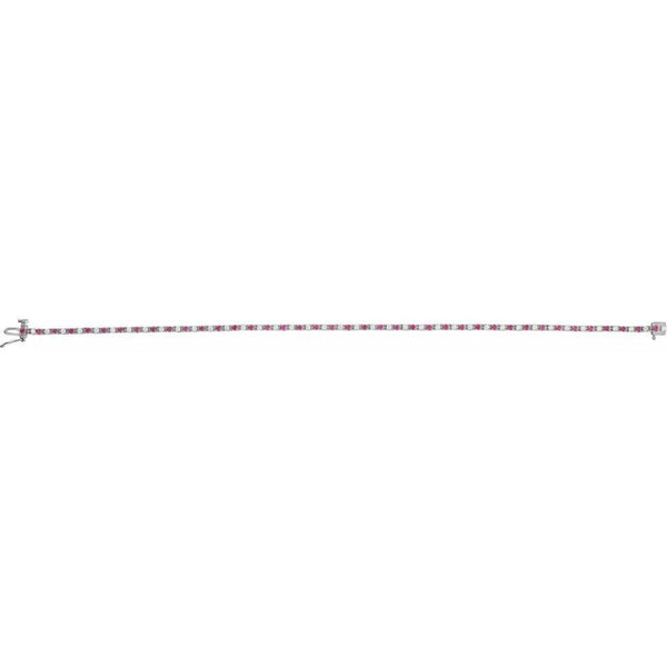 Les Rayons de Montmartre, 14K Rose Gold Lab-Grown Ruby Diamond Line Bracelet