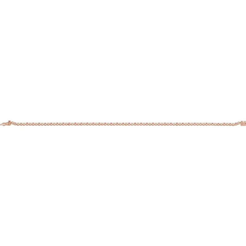 Les Rayons de Montmartre, 14K Rose Gold Lab-Grown Ruby Diamond Line Bracelet