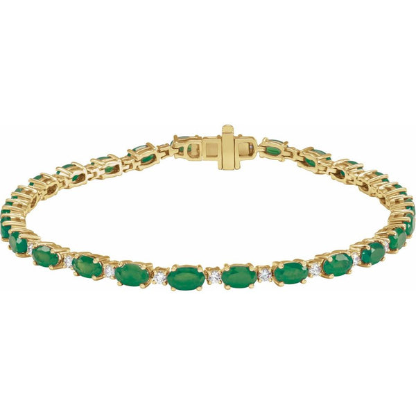 Verdure de Versailles, Emerald Diamond Line Bracelet