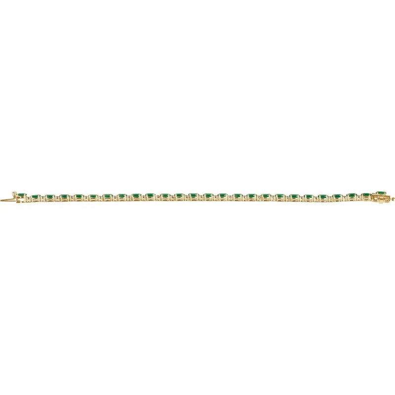 Verdure de Versailles, Emerald Diamond Line Bracelet