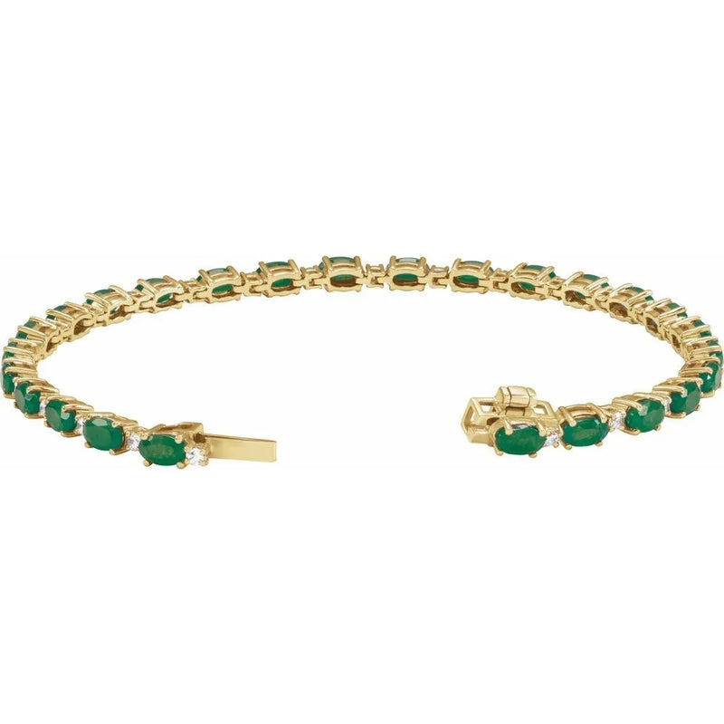 Verdure de Versailles, Emerald Diamond Line Bracelet